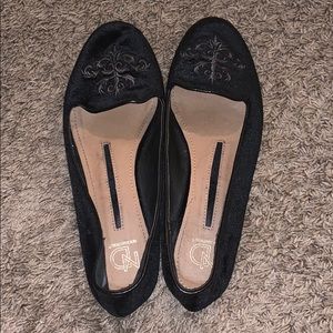 black velvet flats